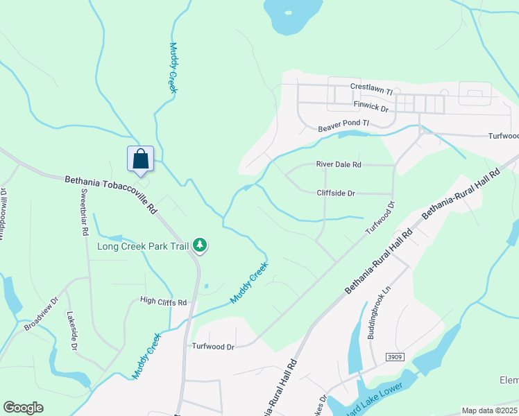 map of restaurants, bars, coffee shops, grocery stores, and more near 1955 Bramblewood Trail in Pfafftown