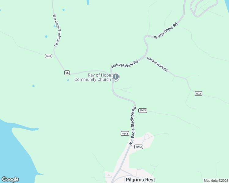 map of restaurants, bars, coffee shops, grocery stores, and more near 22000 War Eagle Blacktop Road in Springdale