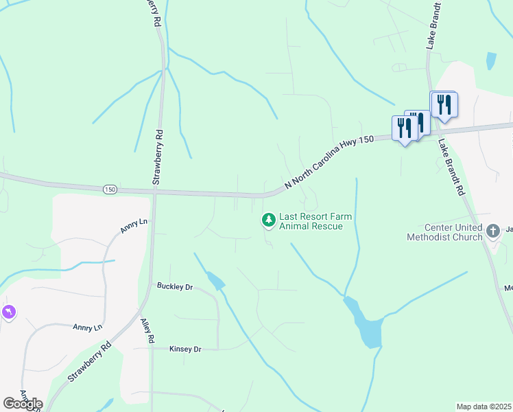 map of restaurants, bars, coffee shops, grocery stores, and more near 1067 North Carolina 150 in Summerfield