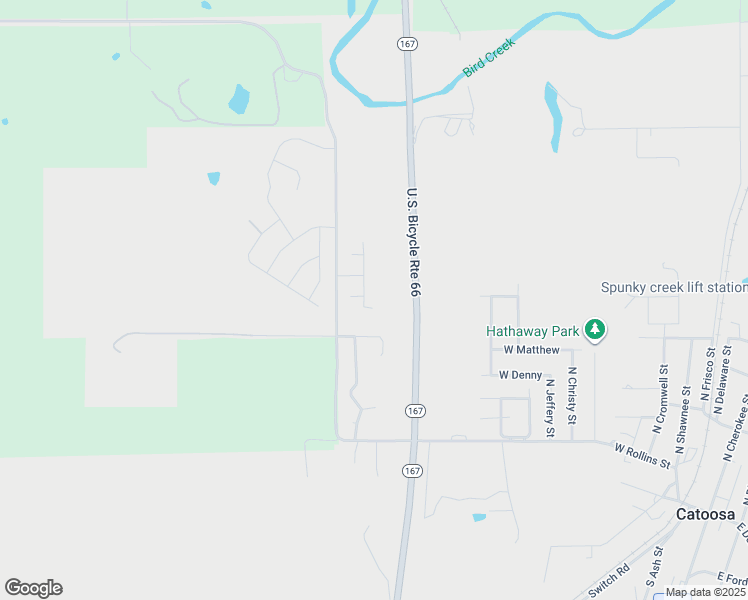 map of restaurants, bars, coffee shops, grocery stores, and more near 19411 Holly Court in Catoosa