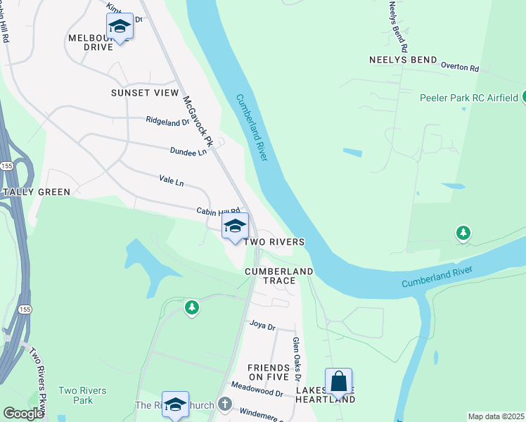 map of restaurants, bars, coffee shops, grocery stores, and more near 2990 McGavock Pike in Nashville