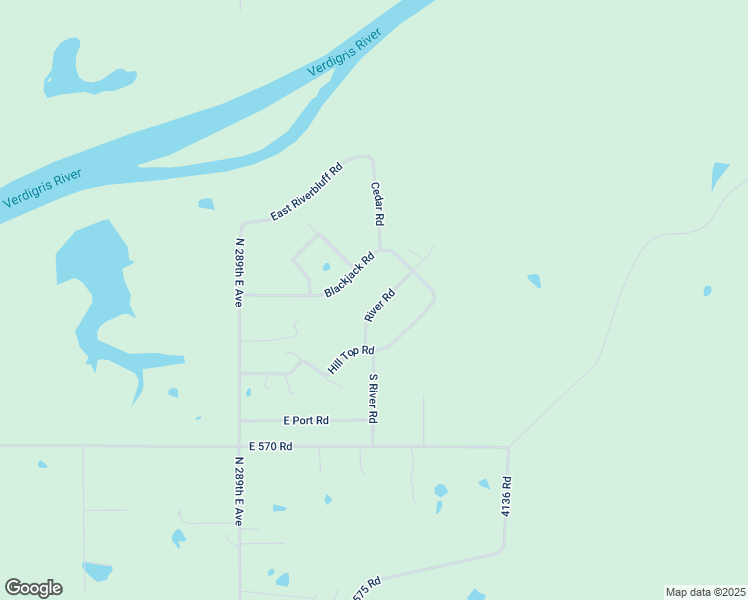 map of restaurants, bars, coffee shops, grocery stores, and more near 28740 South River Road in Catoosa