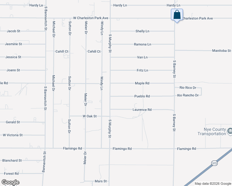 map of restaurants, bars, coffee shops, grocery stores, and more near 1581 South Murphy Street in Pahrump