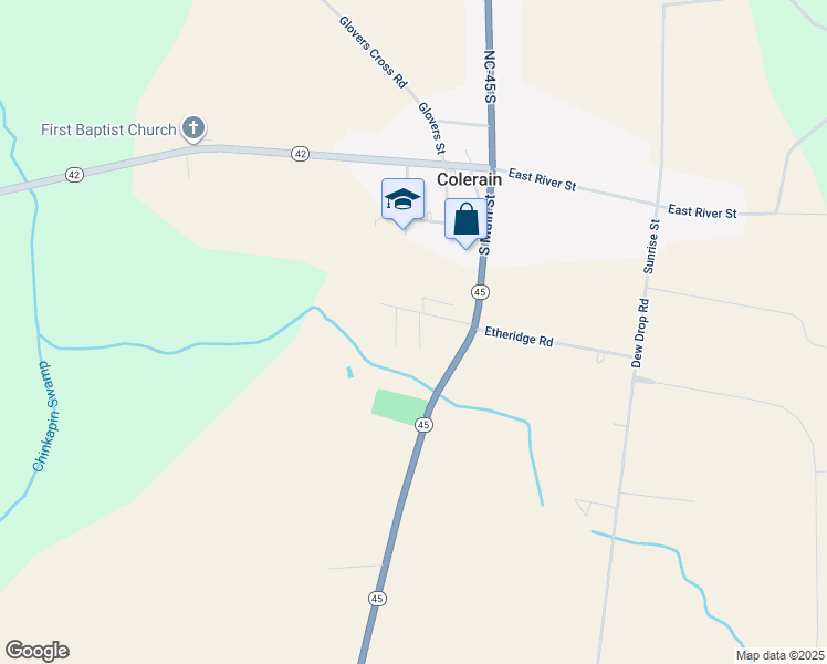 map of restaurants, bars, coffee shops, grocery stores, and more near 106 Rankins Street in Colerain