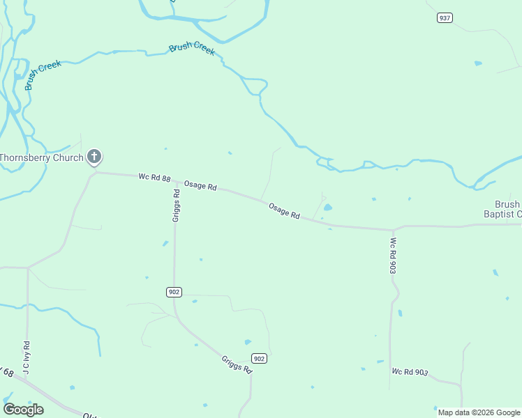 map of restaurants, bars, coffee shops, grocery stores, and more near 14560 Osage Road in Springdale