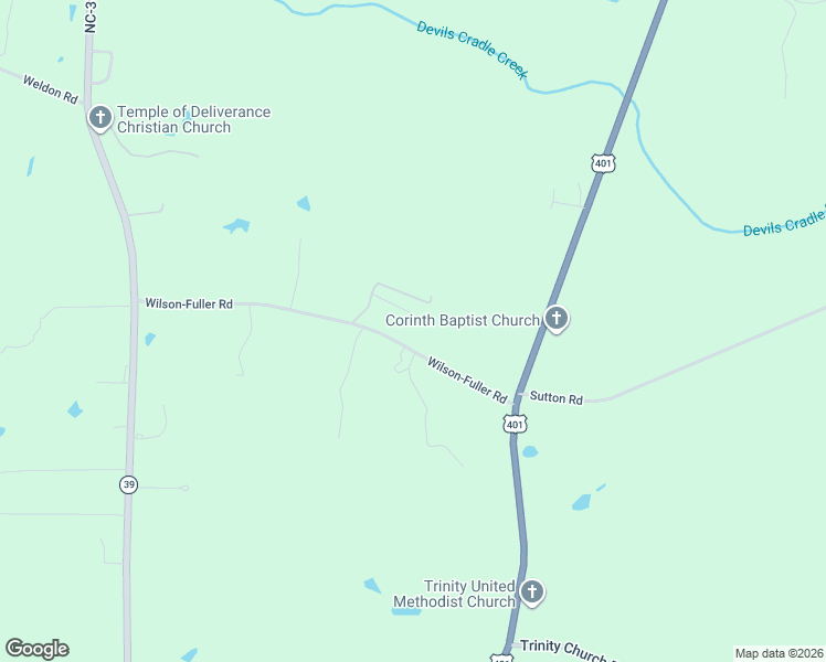 map of restaurants, bars, coffee shops, grocery stores, and more near 319 Wilson-Fuller Road in Louisburg