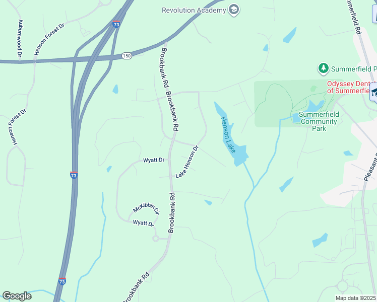 map of restaurants, bars, coffee shops, grocery stores, and more near 5900 Mary Hall Court in Summerfield