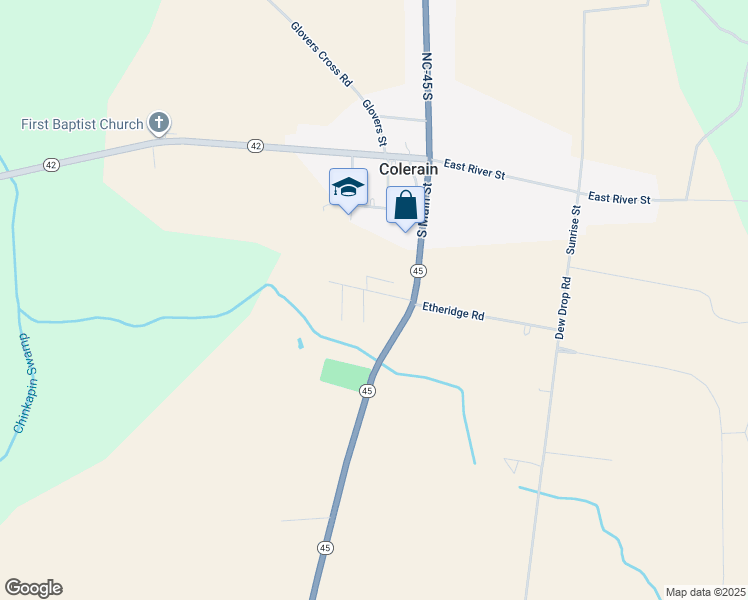 map of restaurants, bars, coffee shops, grocery stores, and more near 113 Long Branch Road in Colerain