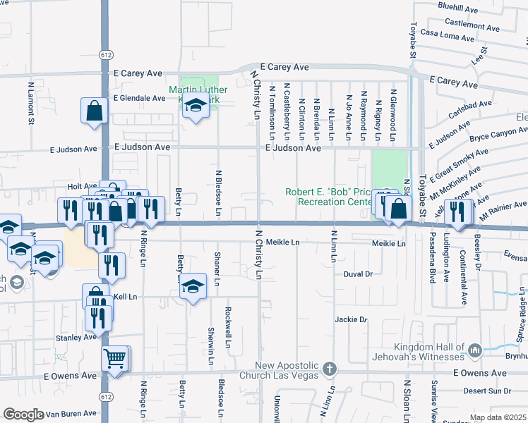 map of restaurants, bars, coffee shops, grocery stores, and more near 5474 East Lake Mead Boulevard in Las Vegas