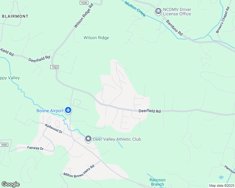 map of restaurants, bars, coffee shops, grocery stores, and more near 221 Camp Rock Road in Boone