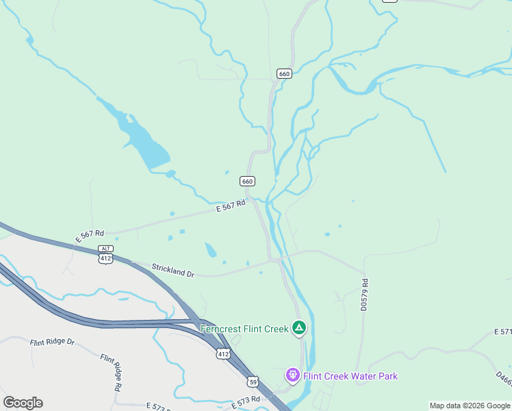 map of restaurants, bars, coffee shops, grocery stores, and more near 56577 County Road 660 in Colcord