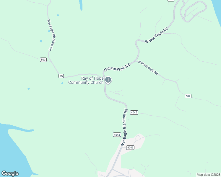 map of restaurants, bars, coffee shops, grocery stores, and more near 22000 War Eagle Blacktop Road in Springdale