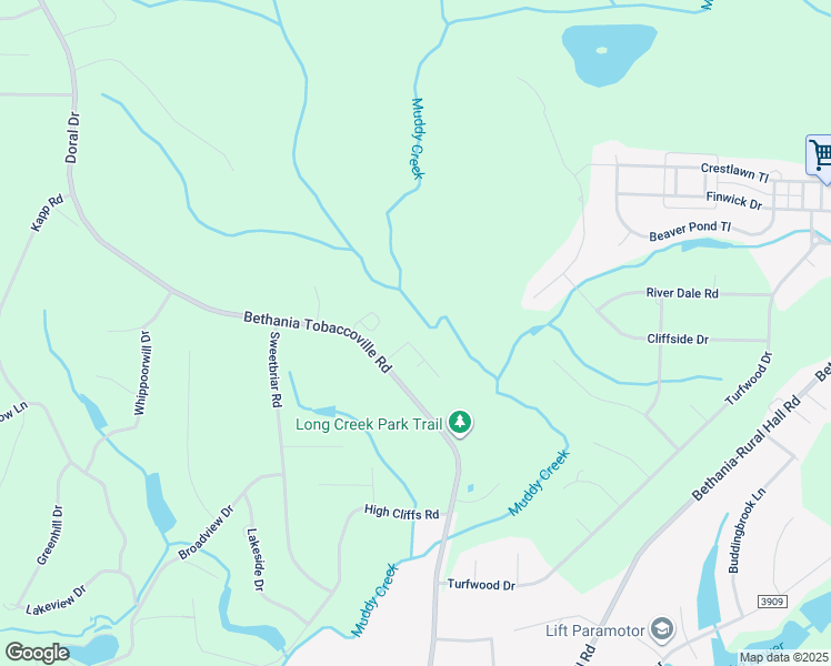 map of restaurants, bars, coffee shops, grocery stores, and more near Kilby Road in Winston-Salem