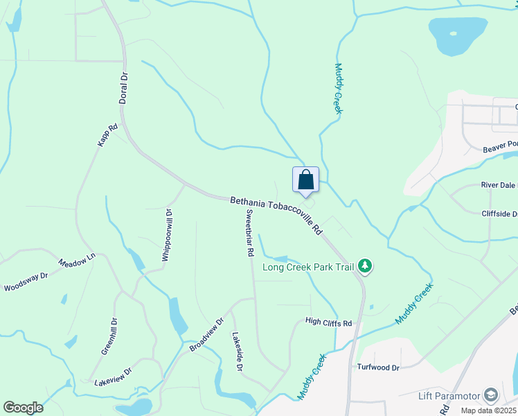 map of restaurants, bars, coffee shops, grocery stores, and more near 5985 Bethania Tobaccoville Road in Pfafftown