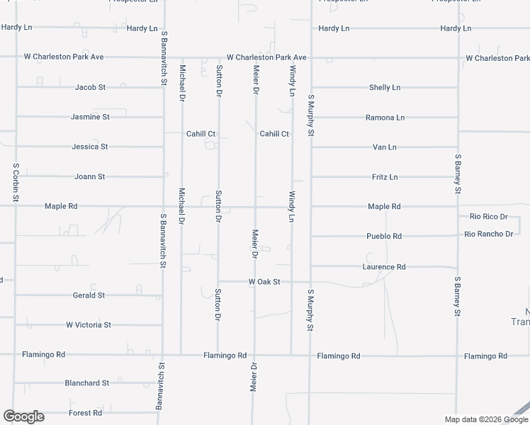 map of restaurants, bars, coffee shops, grocery stores, and more near 1501 Meier Drive in Pahrump