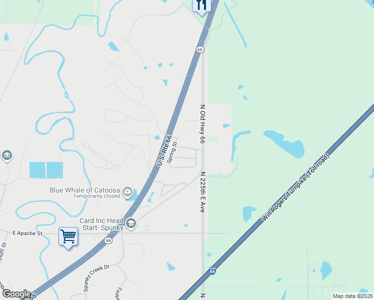 map of restaurants, bars, coffee shops, grocery stores, and more near 954 Hamilton Falls in Catoosa