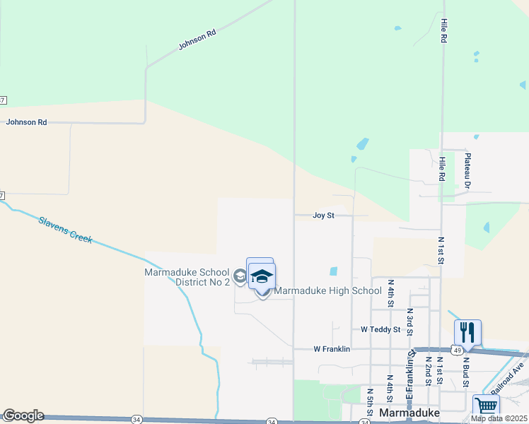 map of restaurants, bars, coffee shops, grocery stores, and more near in Marmaduke