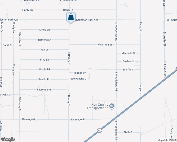 map of restaurants, bars, coffee shops, grocery stores, and more near 2770 Rio Rico Drive in Pahrump