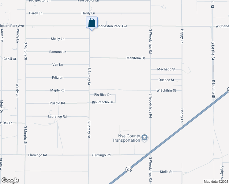 map of restaurants, bars, coffee shops, grocery stores, and more near 2770 Rio Rico Drive in Pahrump