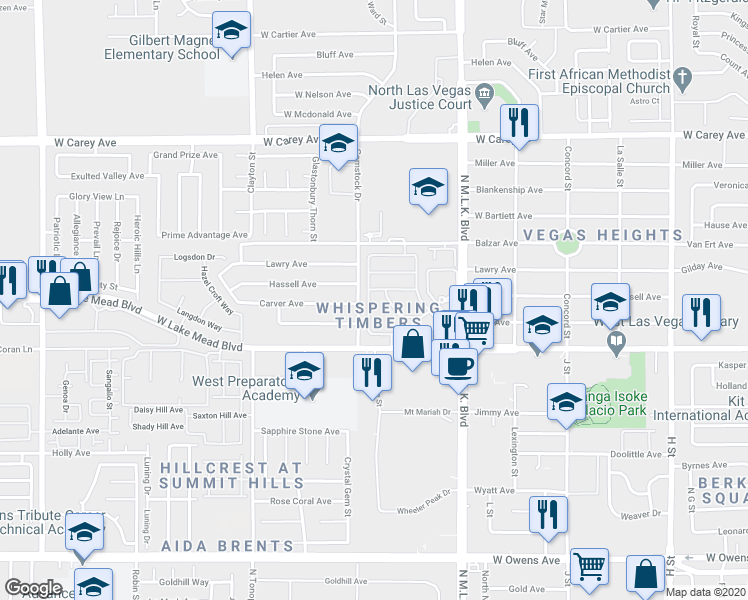 map of restaurants, bars, coffee shops, grocery stores, and more near 1700 Morse Arberry Avenue in Las Vegas