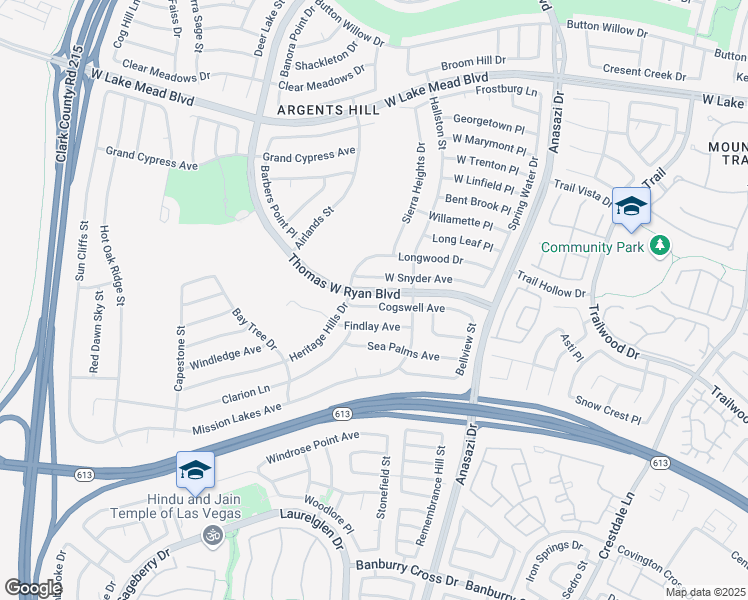 map of restaurants, bars, coffee shops, grocery stores, and more near 10528 Cogswell Avenue in Las Vegas