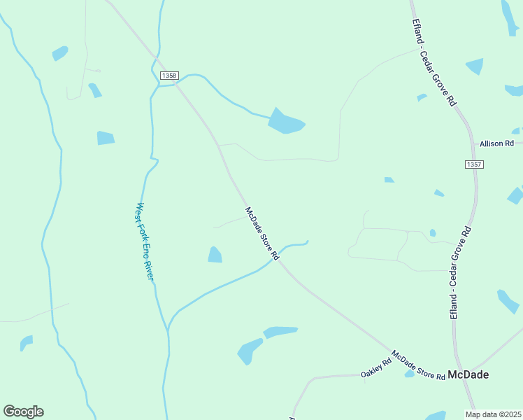 map of restaurants, bars, coffee shops, grocery stores, and more near 1919 McDade Store Road in Cedar Grove
