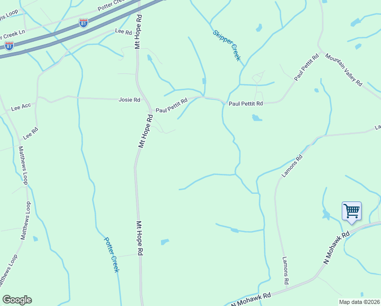 map of restaurants, bars, coffee shops, grocery stores, and more near 1550 Mt Hope Rd in Greene