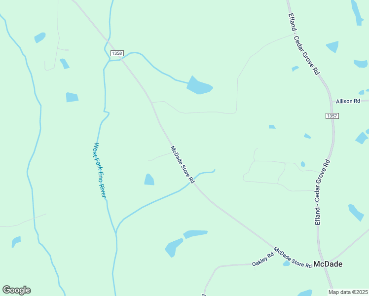 map of restaurants, bars, coffee shops, grocery stores, and more near 1919 McDade Store Road in Cedar Grove