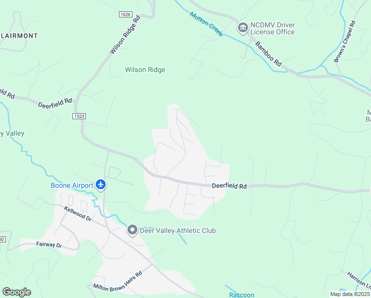 map of restaurants, bars, coffee shops, grocery stores, and more near 221-345 Camp Rock Road in Boone
