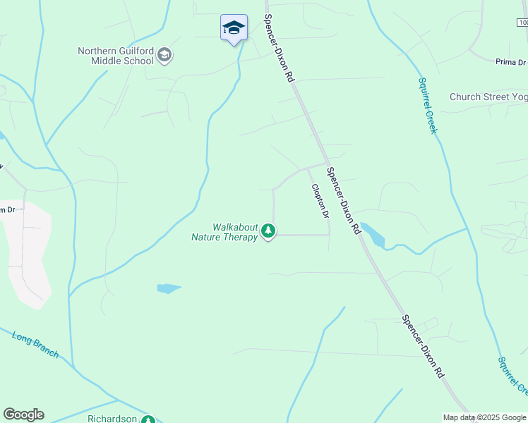 map of restaurants, bars, coffee shops, grocery stores, and more near 6095 Brixham Drive in Greensboro