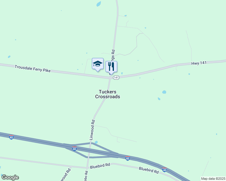 map of restaurants, bars, coffee shops, grocery stores, and more near 7860 Linwood Road in Lebanon