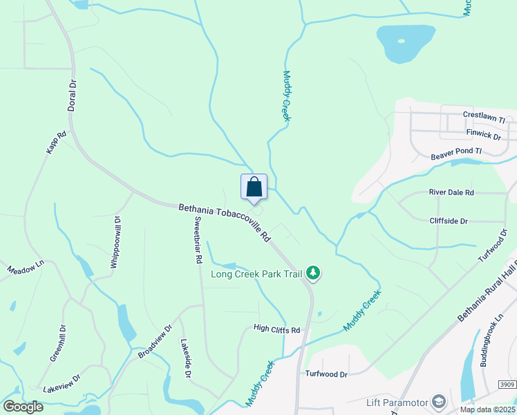 map of restaurants, bars, coffee shops, grocery stores, and more near 195 Bethania Oaks Circle in Pfafftown