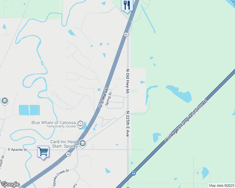 map of restaurants, bars, coffee shops, grocery stores, and more near 951 Hamilton Falls in Catoosa