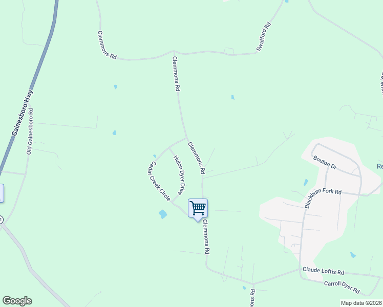 map of restaurants, bars, coffee shops, grocery stores, and more near 1986 Clemmons Road in Cookeville