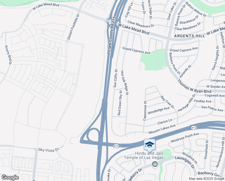map of restaurants, bars, coffee shops, grocery stores, and more near 2127 Sun Cliffs Street in Las Vegas