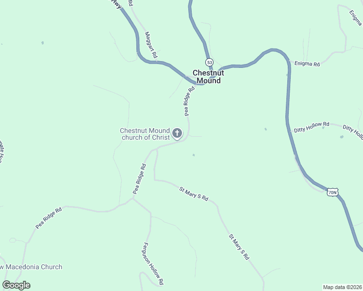 map of restaurants, bars, coffee shops, grocery stores, and more near 548 Pea Ridge Road in Chestnut Mound