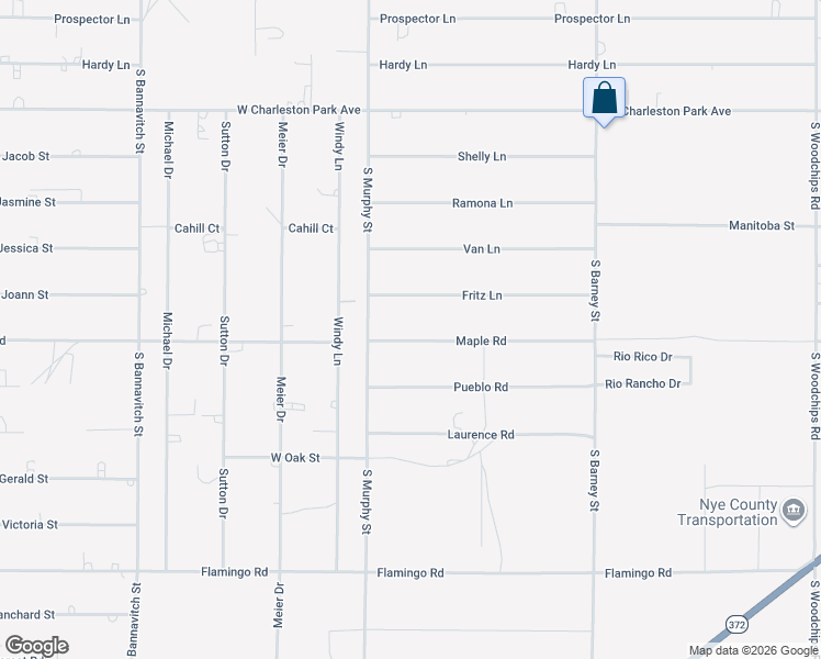 map of restaurants, bars, coffee shops, grocery stores, and more near 3420 Maple Road in Pahrump