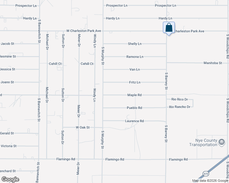 map of restaurants, bars, coffee shops, grocery stores, and more near 3420 Maple Road in Pahrump
