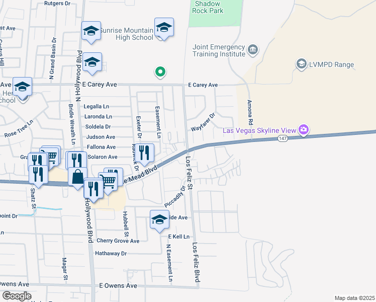 E Lake Mead Blvd & Los Feliz St, Sunrise Manor NV Walk Score