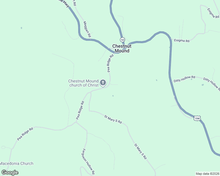 map of restaurants, bars, coffee shops, grocery stores, and more near 548 Pea Ridge Road in Chestnut Mound