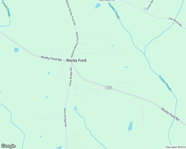 map of restaurants, bars, coffee shops, grocery stores, and more near 1415 Rocky Ford Road in Louisburg