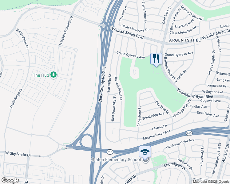map of restaurants, bars, coffee shops, grocery stores, and more near 11008 Summers End Avenue in Las Vegas