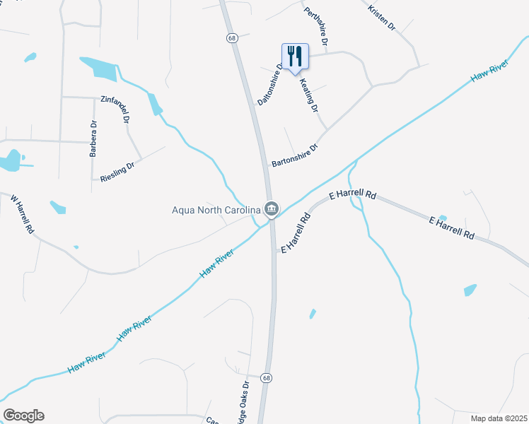 map of restaurants, bars, coffee shops, grocery stores, and more near 8300 West Harrell Road in Oak Ridge