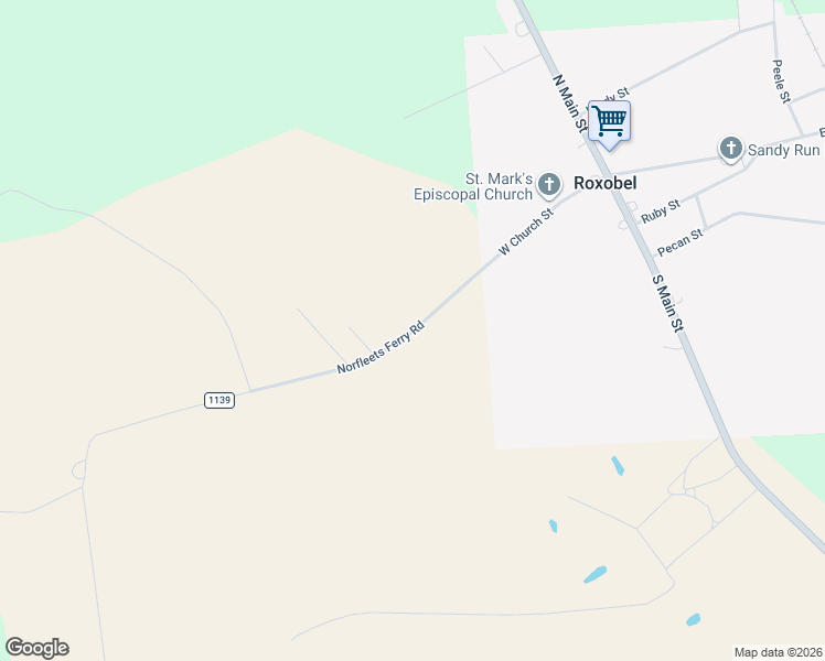 map of restaurants, bars, coffee shops, grocery stores, and more near 156-252 Norfleets Ferry Road in Roxobel