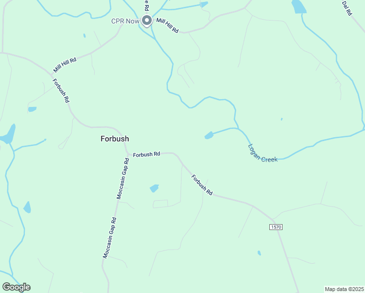 map of restaurants, bars, coffee shops, grocery stores, and more near 4412 Forbush Road in East Bend