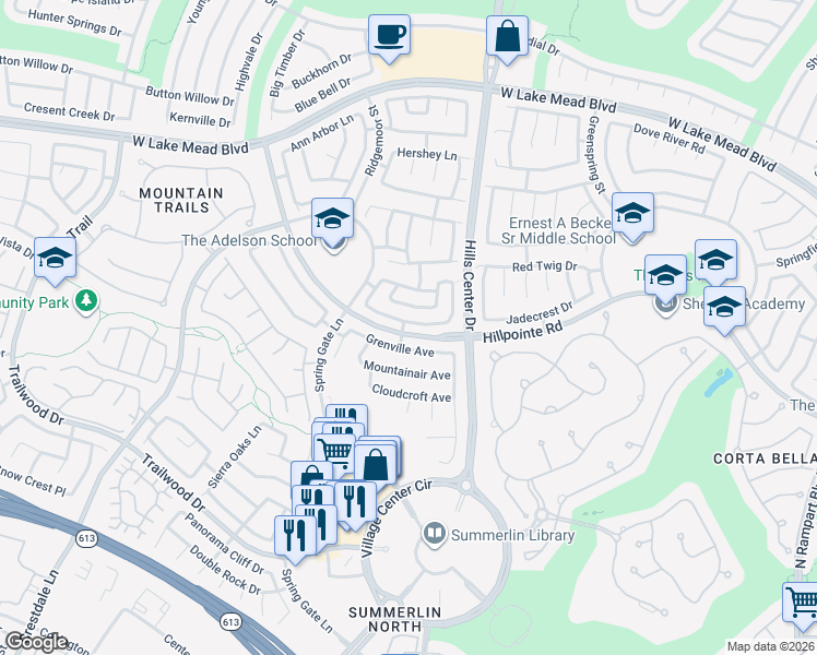 map of restaurants, bars, coffee shops, grocery stores, and more near in Las Vegas
