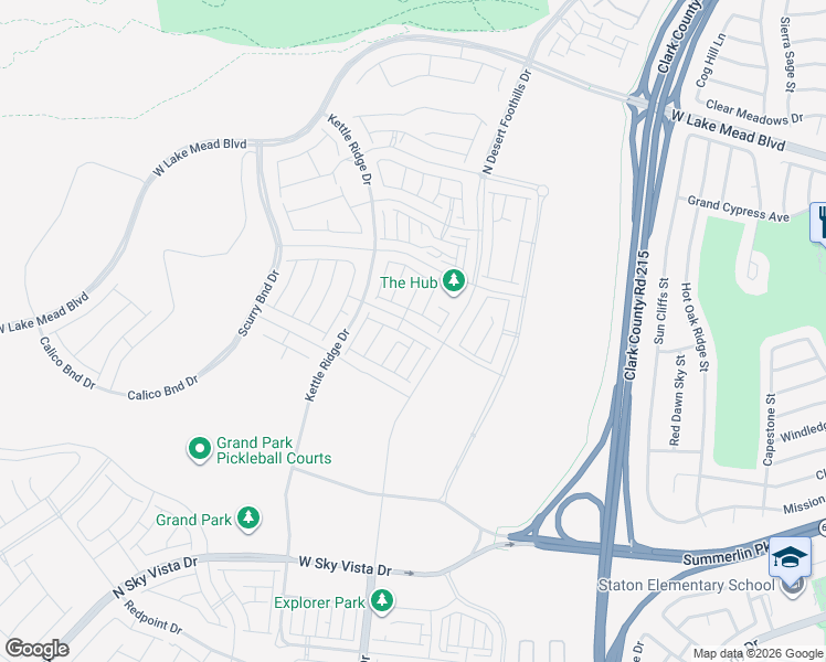 map of restaurants, bars, coffee shops, grocery stores, and more near Unnamed Road in Las Vegas