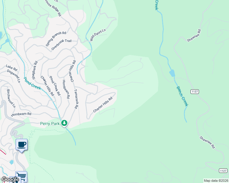 map of restaurants, bars, coffee shops, grocery stores, and more near 1056 Charter Hills Road in Beech Mountain