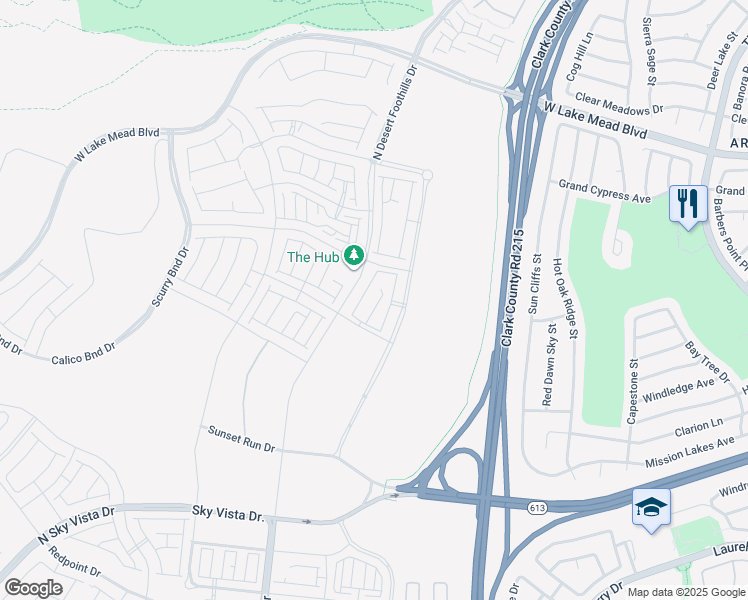 map of restaurants, bars, coffee shops, grocery stores, and more near 1521 Melodic Lark Drive in Las Vegas