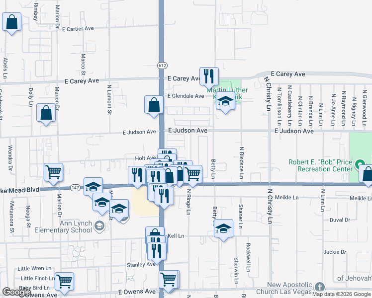 map of restaurants, bars, coffee shops, grocery stores, and more near 2130 Trebbiano Way in Las Vegas